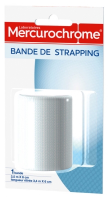 Mercurochrome Bande Strapping 1 Unité 2,5 m x 6 cm