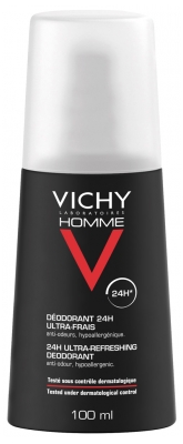 Vichy Homme Déodorant Vaporisateur Ultra-Frais 24H 100 ml
