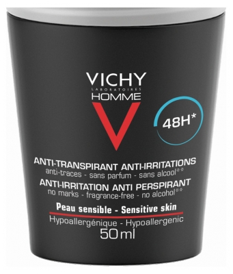 Vichy Homme Déodorant Peau Sensible 48H Roll-On 50 ml