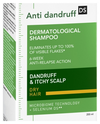 Vichy Dercos Shampoing Traitant Antipelliculaire Cheveux Secs Cuir Chevelu Sensible 200 ml