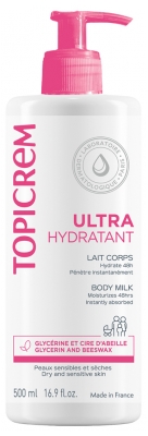 Topicrem Lait Corps Ultra Hydratant (Peaux Sèches et Sensibles) 500 ml