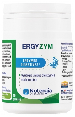 Nutergia Ergyzym 40 Gélules - Enzymes Digestives