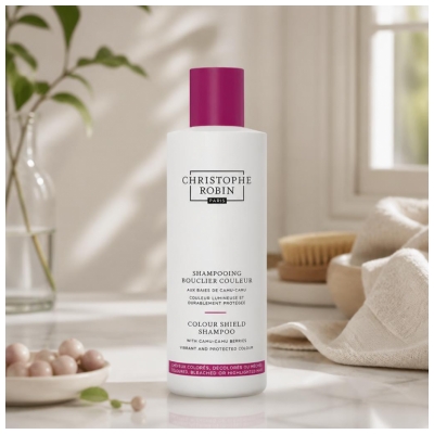 Christophe Robin Shampoing Bouclier Couleur (Cheveux Colorés, Décolorés, Méchés) 250 ml