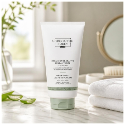 Christophe Robin Crème Hydratante Instantanée (Cheveux Ternes, Frisottis) 150 ml