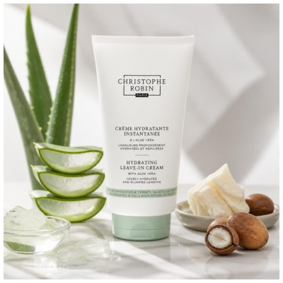 Christophe Robin Crème Hydratante Instantanée (Cheveux Ternes, Frisottis) 150 ml