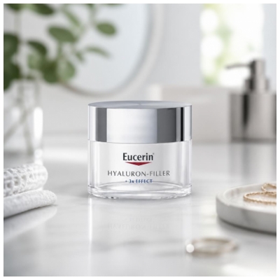 Eucerin Hyaluron-Filler + 3X Effect Soin de Jour Anti-Âge SPF15 - Peau Sèche Recharge 50 ml