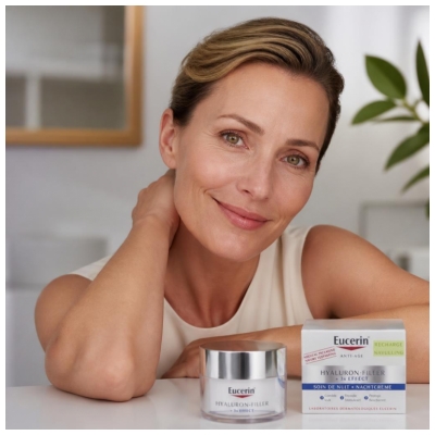 Eucerin Hyaluron-Filler +3X Effect Soin de Nuit Anti-Âge Recharge 50 ml