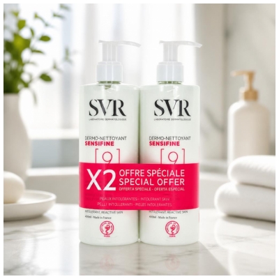 SVR Sensifine Dermo-Nettoyant Démaquillant Lot de 2 x 400 ml
