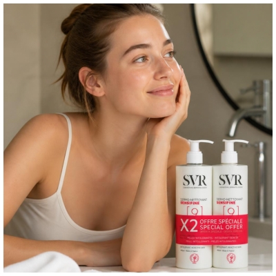 SVR Sensifine Dermo-Nettoyant Démaquillant Lot de 2 x 400 ml