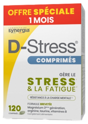Synergia D-Stress Comprimé Pack Eco 1Mois - Boite de 120 Comprimés