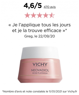Vichy Neovadiol Rose Platinium Crème Rose Fortifiante Revitalisante Jour 50 ml
