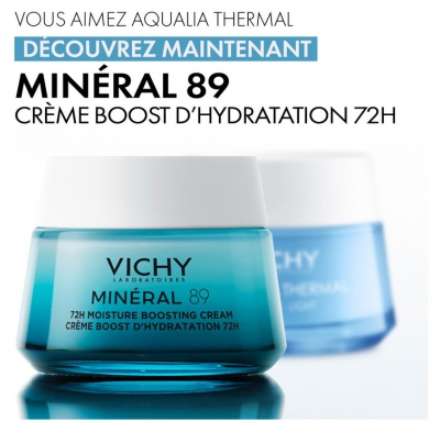 Vichy Minéral 89 Crème Riche Boost d'Hydratation 72H Peaux Sèches 50 ml