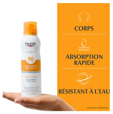Eucerin Sun Protection Sensitive Protect Brume Transparente Spray Spf50 200 ml