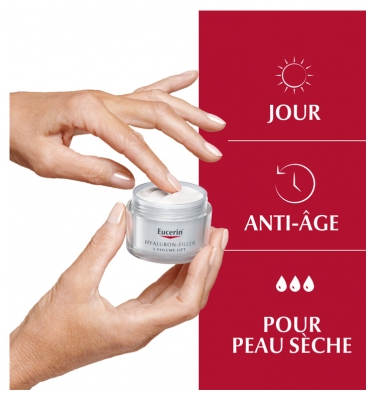 Eucerin Hyaluron-Filler + Volume-Lift Soin de Jour Spf15 Peau Sèche 50 ml