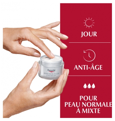 Eucerin Hyaluron-Filler + Volume-Lift Soin de Jour Spf15 Peau Normale à Mixte 50 ml
