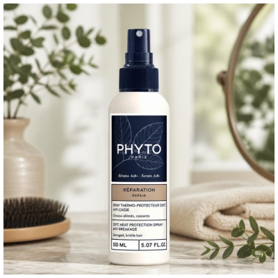 Phyto Réparation Spray Thermo-Protecteur 230° Anti-Casse Cheveux Abîmés et Cassants 150 ml