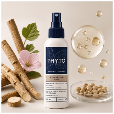 Phyto Réparation Spray Thermo-Protecteur 230° Anti-Casse Cheveux Abîmés et Cassants 150 ml