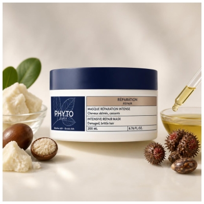 Phyto Réparation Masque Réparation Intense Cheveux Abîmés et Cassants 200 ml