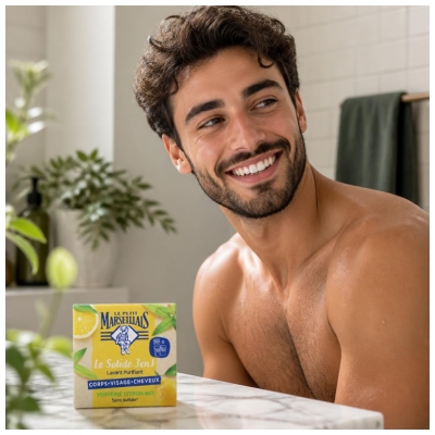 Le Petit Marseillais Savon Solide 3en1 Verveine Citron 80 g