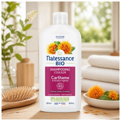 Natessance Shampooing Couleur Carthame Bio 500 ml