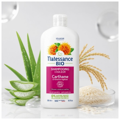 Natessance Shampooing Couleur Carthame Bio 500 ml