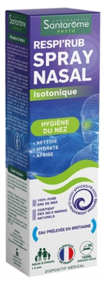 Santarome Spray Nasal Isotonique Respi'Rub - Nettoie au Quotidien - Bio 100 ml