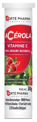 Forté Pharma Acérola Tube - 12 Comprimés à Croquer