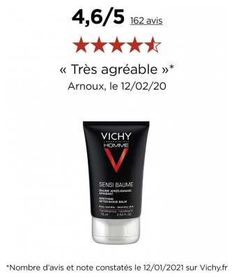 Vichy Homme Sensi Baume Après-Rasage Apaisant 75 ml