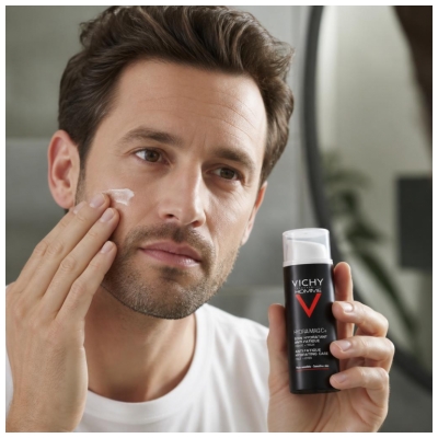 Vichy Homme Hydra Mag C+ Soin Hydratant Anti-Fatigue Visage et Yeux 50 ml