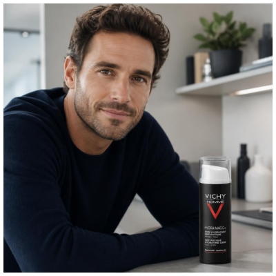 Vichy Homme Hydra Mag C+ Soin Hydratant Anti-Fatigue Visage et Yeux 50 ml