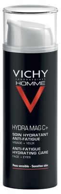 Vichy Homme Hydra Mag C+ Soin Hydratant Anti-Fatigue Visage et Yeux 50 ml