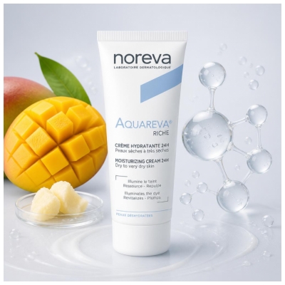 Noreva Aquareva : Peaux Déshydratées Crème Riche Hydratante 24H 40 ml