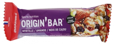 Overstims Barre Origin Bar Myrtille Unitaire - Saveur : Myrtille/Amande/Noix de Cajou
