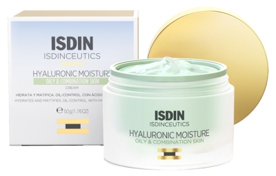 Isdin Isdinceutics Crème de Jour Hyaluronic Moisture Hydratante Peaux Grasses et Mixtes 50 g