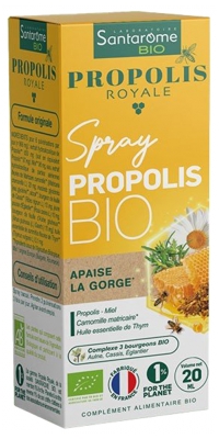 Santarome Spray Propolis Bio - Apaise la Gorge - 20 ml
