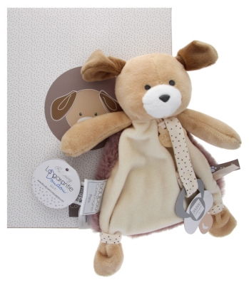 Doudou et Compagnie Réglisse le Chien Doudou Attache Sucette (1 Doudou + 1 Boite)