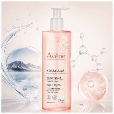 Avène XeraCalm Nutrition Gel Nettoyant Peaux Sensibles Sèches 750 ml