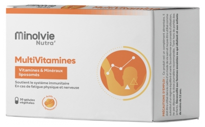 Minolvie Nutra' Multivitamines 30 Gélules Végétales