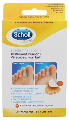 Scholl Durillons 4 Pansements et 4 Disques Médicaux