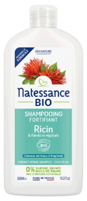 Natessance Shampooing Fortifiant Ricin & Kératine Bio 500 ml