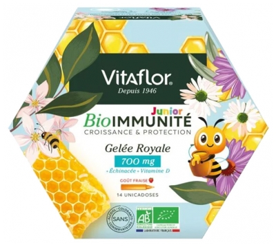 Vitaflor Gelée Royale Bio Junior+ 700 mg - Bte de 14 Unicadoses®