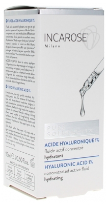 Incarose Pure Solutions Acide hyaluronique Fluide Hydratant 15 ml
