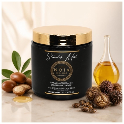 Noia Haircare Stimulate Masque Huile de Ricin Extrait d Ail & Sésame 500 ml