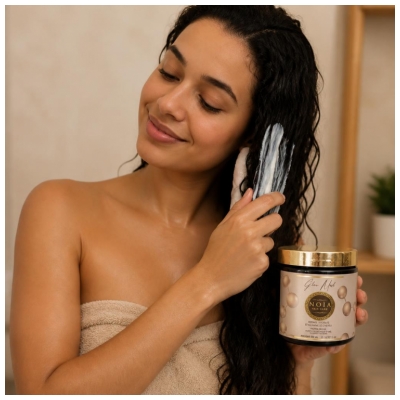 Noia Haircare Glow Masque Protéine de Soie Acide Hyaluronique & Miel 500 ml