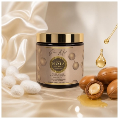 Noia Haircare Glow Masque Protéine de Soie Acide Hyaluronique & Miel 500 ml