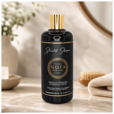 Noia Haircare Stimulate Shampoing Huile de Ricin Extrait d Ail & Sésame 500 ml