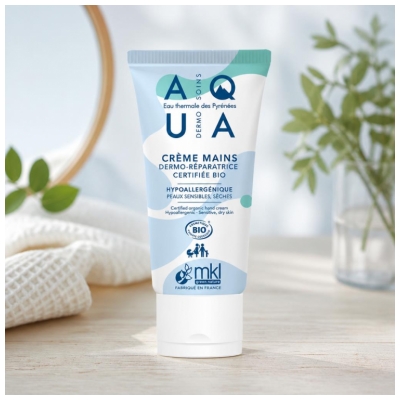 MKL Green Nature Aqua Crème Mains Réparatrice Peaux Sèches Bio 50 ml