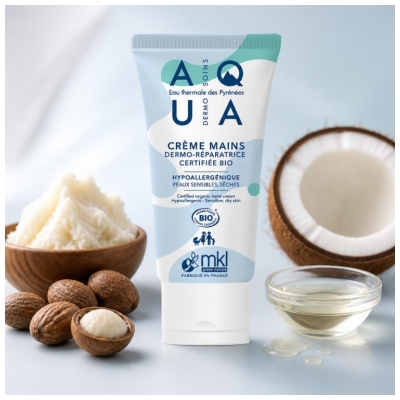 MKL Green Nature Aqua Crème Mains Réparatrice Peaux Sèches Bio 50 ml