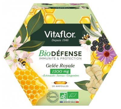 Vitaflor Gelée Royale Bio 1500 mg 20 Ampoules de 10 ml