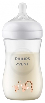 Avent Biberon à Réponse Naturelle - avec Motif - 260 ml - 1M+